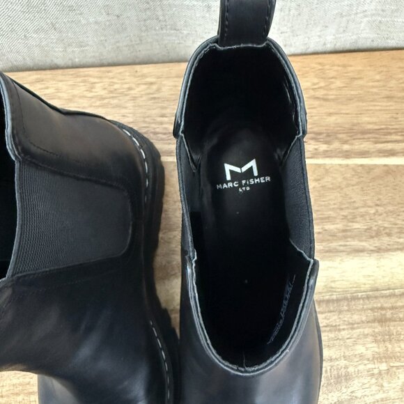 Marc Fisher Padmia Lug Sole Leather Chesea Boots - Picture 15 of 16